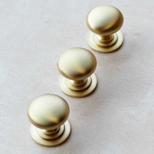 10x brass cabinet knobs - brass,