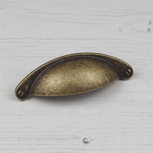 Antique brass cupboard handle - antique,