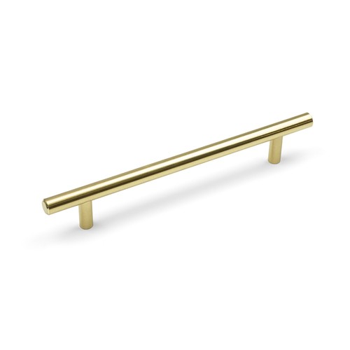 Satin brass bar handles - t-bar,