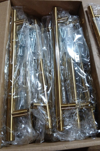 Gold kitchen cupboard handles - gold,